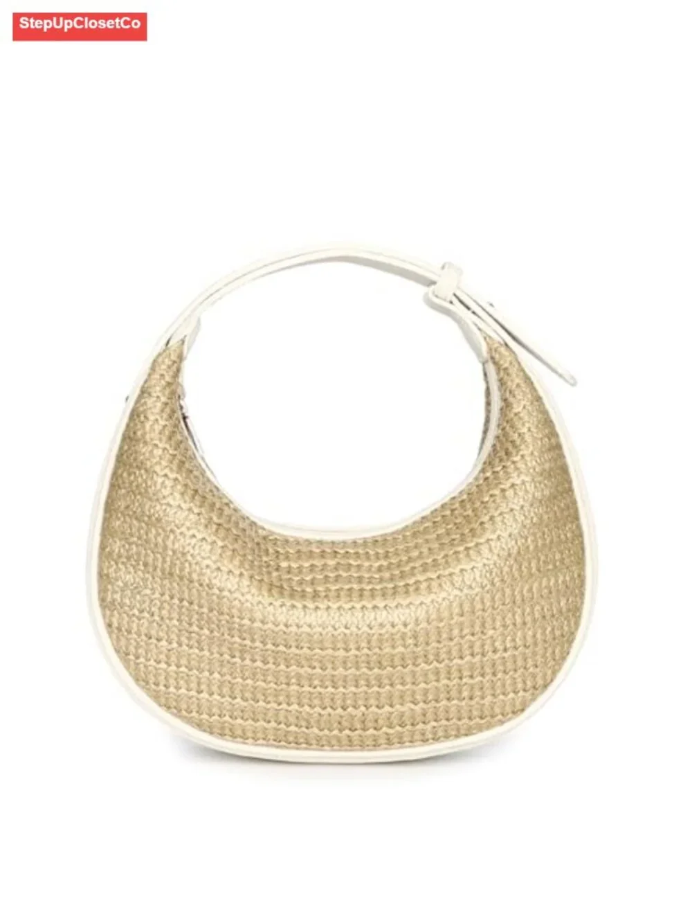 Straw Crescent Hobo Shoulder Bag Women Crossbody Purse Handwoven Summer